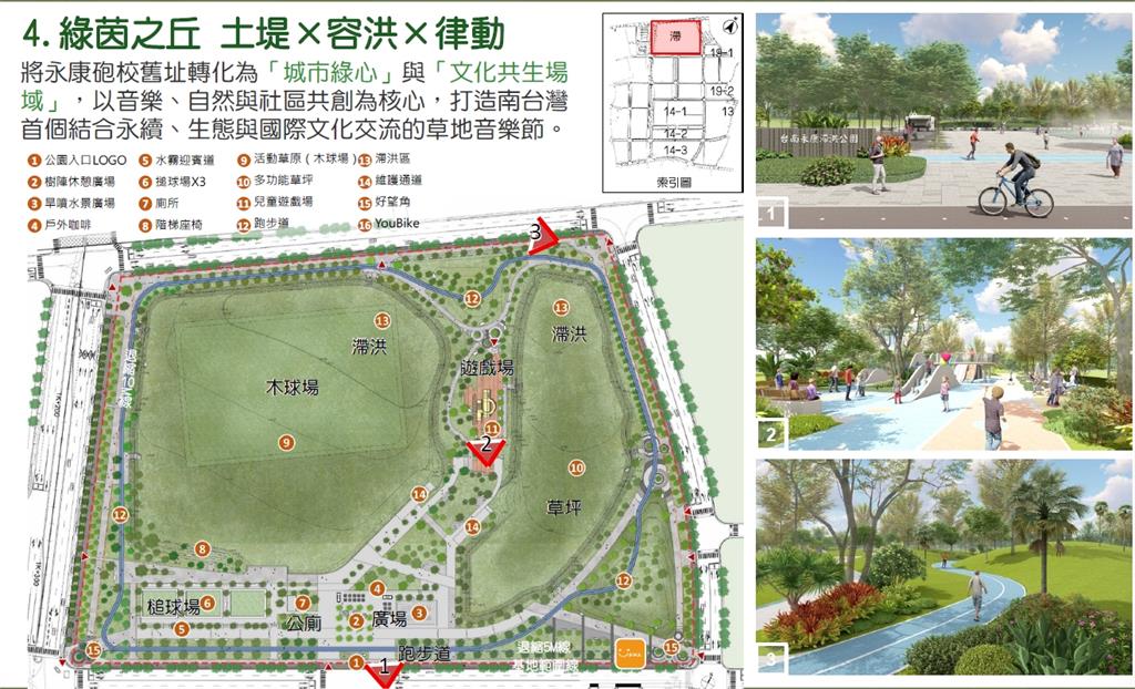 南市府推動永康創意園區 添大型公園 、40米綠蔭大道、千坪寵物公園