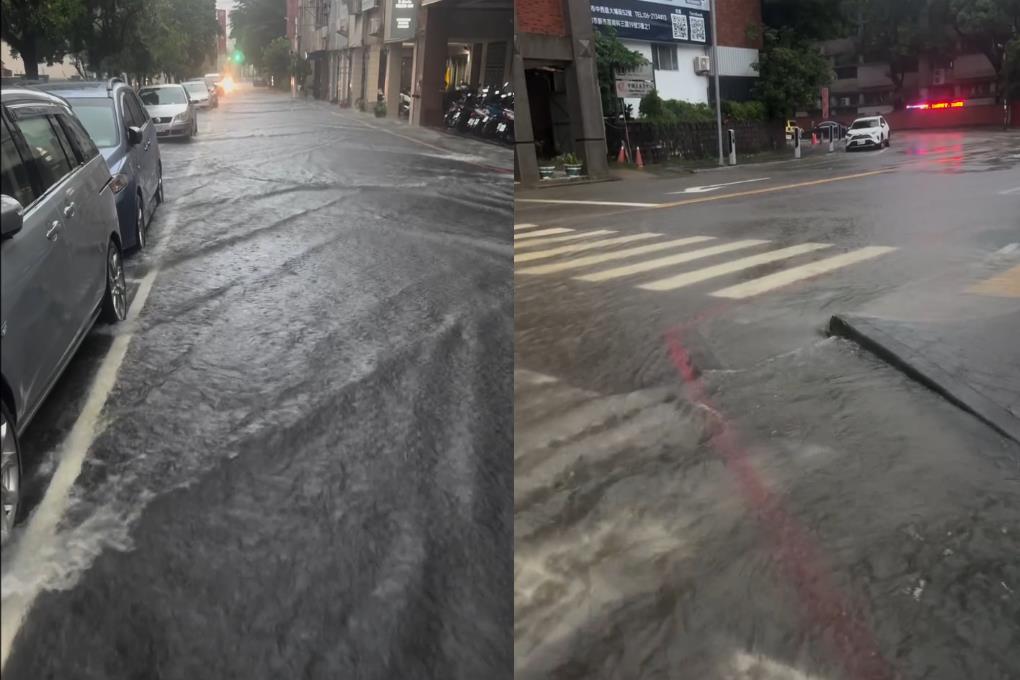 快新聞／南臺灣淹水警戒「現場畫面直擊」！高捷鹽埕埔站行人涉水而行　仁德交流道封閉