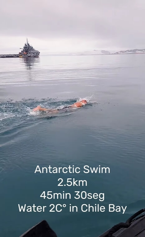 智利泳將克服恐懼及2度水溫　南冰洋游2.5公里史上第1人