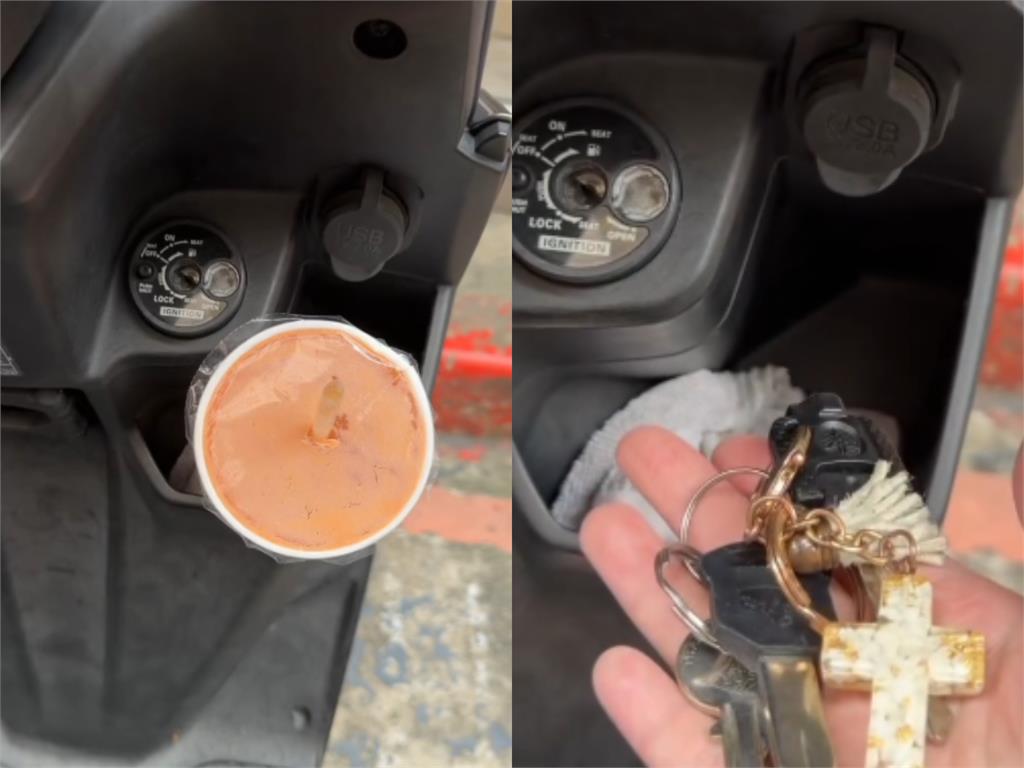 過夜機車被塞飲料杯垃圾!她怒拿一看竟是「這1物」含淚寫:我愛台灣…