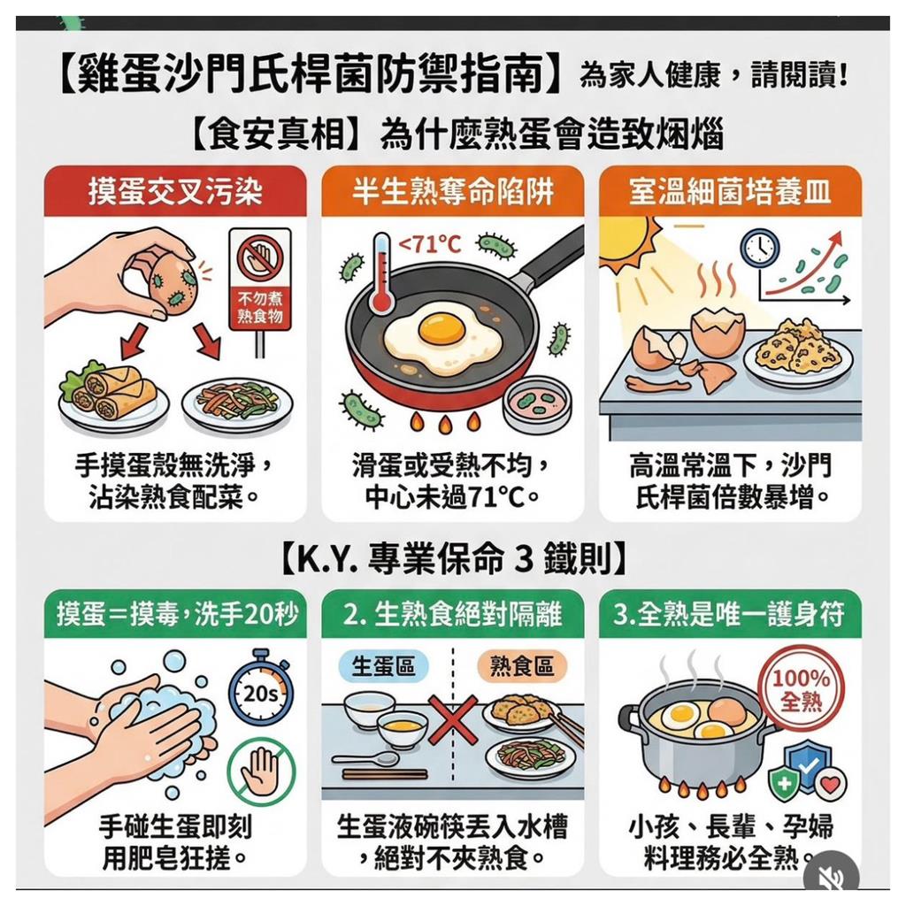 雞蛋洗了更毒？醫曝防沙門氏菌「5原則」一堆人都忽略！