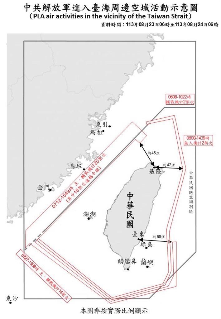 快新聞／擾不停！國防部：中國38機12艦「四面環台」　最近僅離基隆42浬