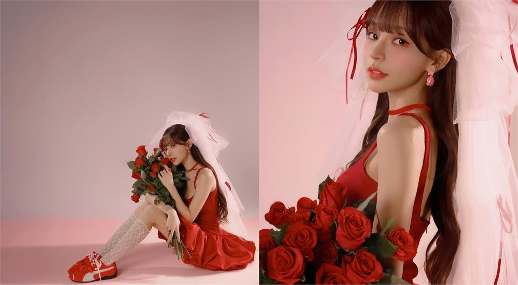 情人節限定「紅裙娃娃」竟是林襄!神秘角度「起伏炸裂0縮水」網震撼:天吶