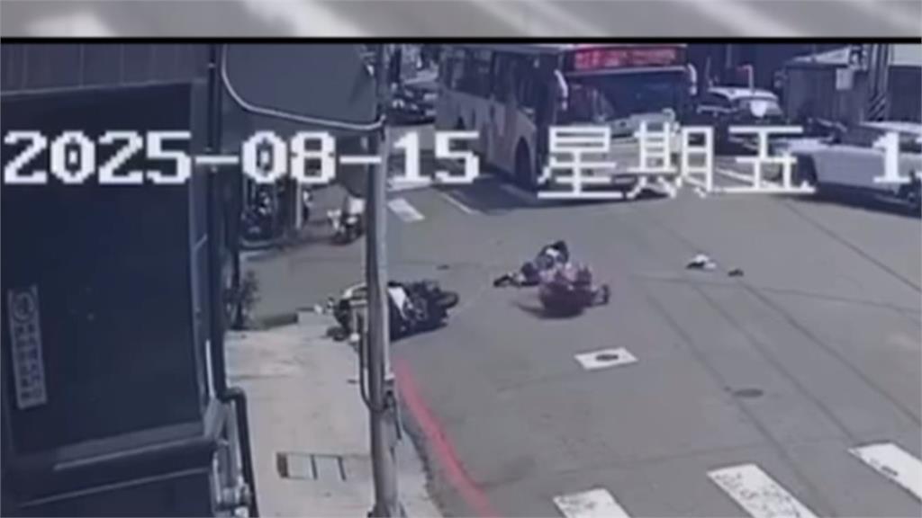 新竹2起驚險車禍! 小客車與機車踫撞 公車追撞前車