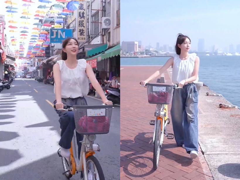 快新聞/國際旅客租借最友善!高市交通局攜手女神安芝儇 推出YouBike租借教學