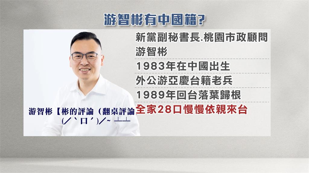 也有中國籍? 游智彬批清查中籍戶口 3月內繳證明否則將撤籍