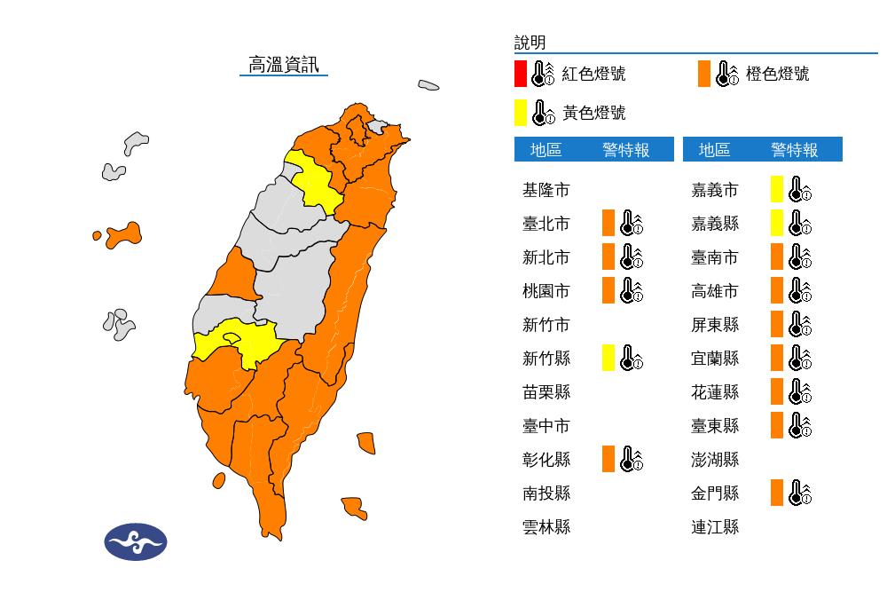 快新聞/半顆烤番薯! 氣象署發布明日14縣市高溫資訊