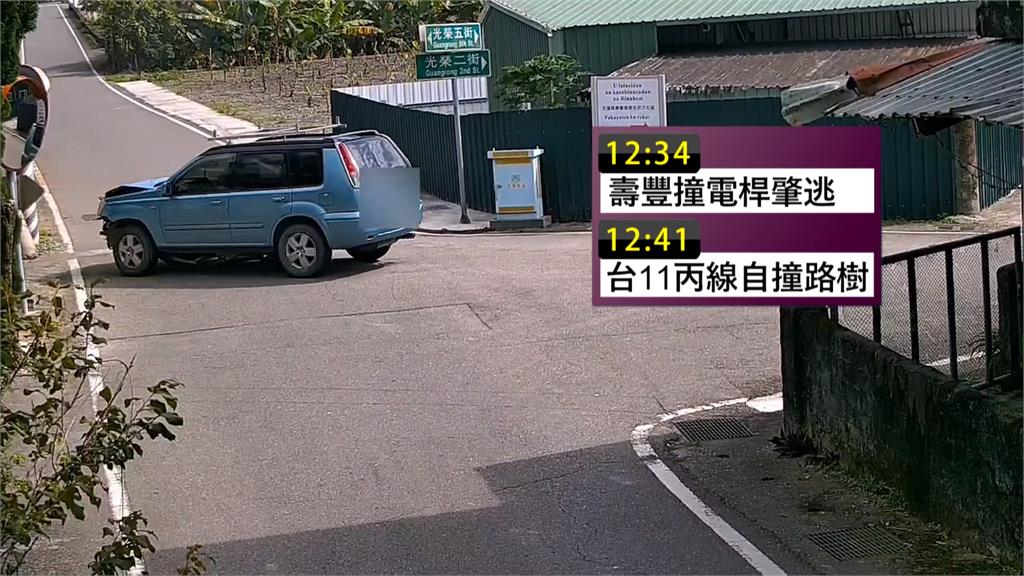 無照酒駕先撞電桿再撞路樹 男子酒測值1.83接近死亡等級