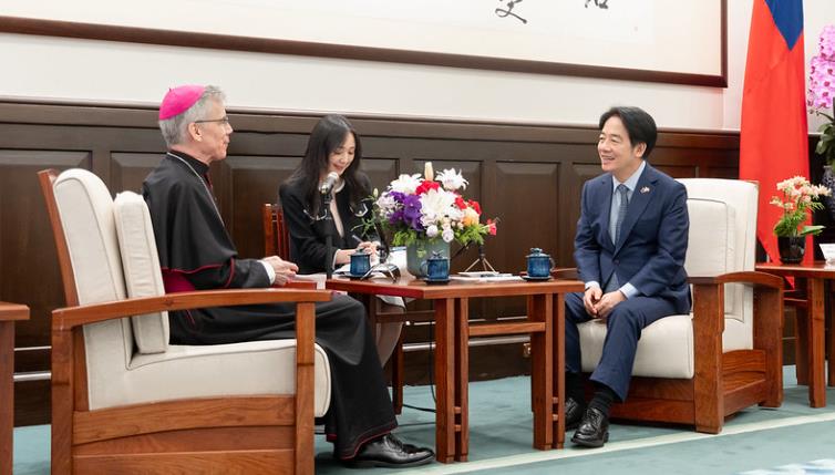 快新聞/接見教廷特使布朗 賴清德:盼合作人道慈善、共維區域和平穩定