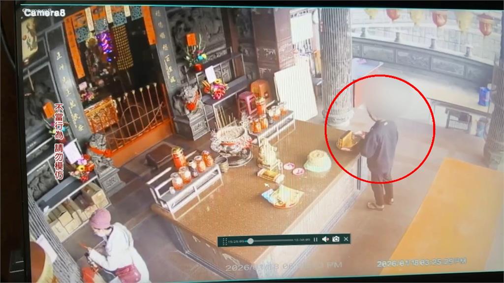 神明供品也偷！　桃園福德宮蛋糕遭竊　無業男趁沒人偷走