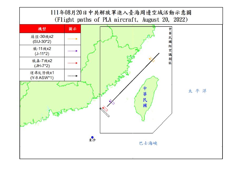 快新聞／又來！中國17架次軍機、5艘軍艦擾台　國防部：7架逾越海峽中線