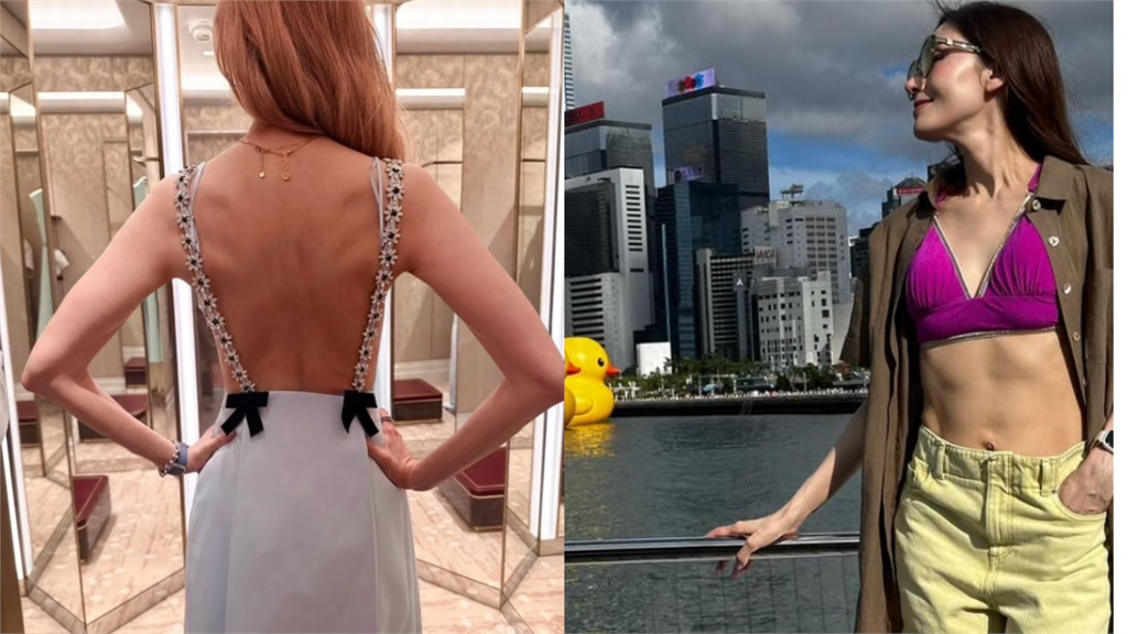 最美港姐李嘉欣56歲凍齡美貌太狂！粉色套裝秀長腿網喊：女神好美