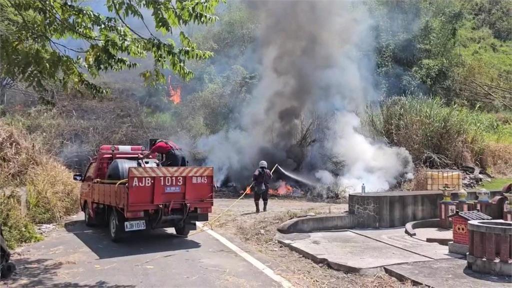 第三公墓起火近「三軍聯訓基地」 屏東公墓火警一月逾百起