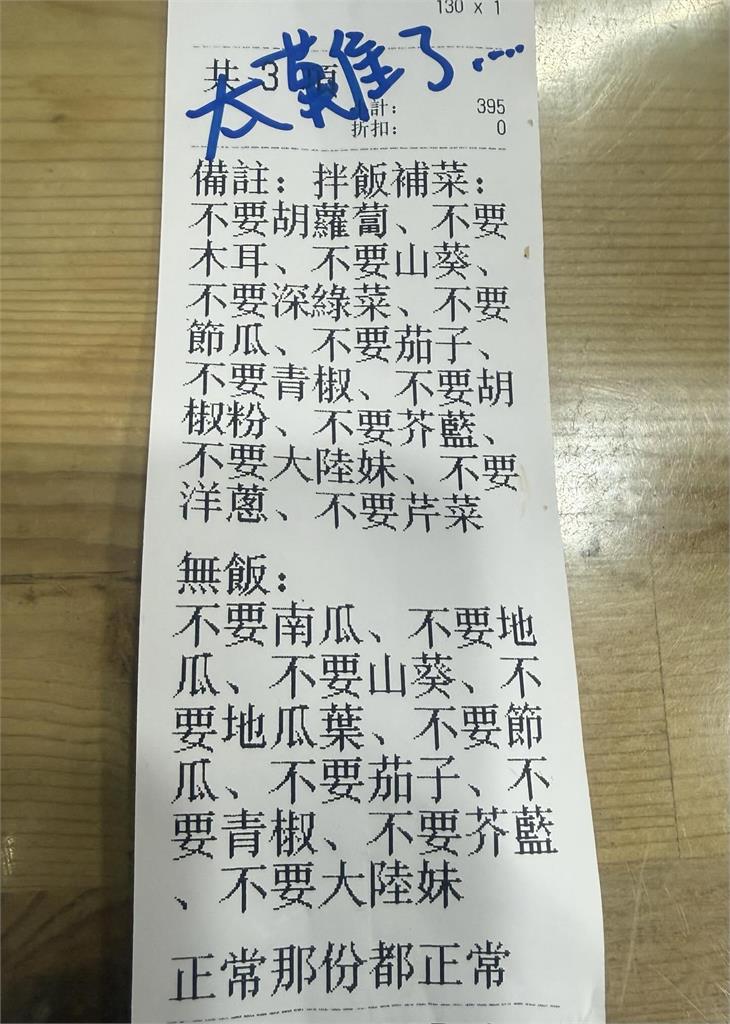 開餐飲業真的太難了！便當店接單收「一長串備註」嘆：看完差點不正常