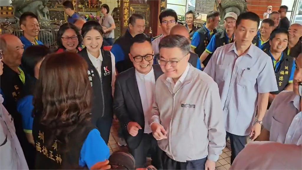 卓揆基隆拜廟 大讚童子瑋扮"持家"角色 這樣說引發聯想
