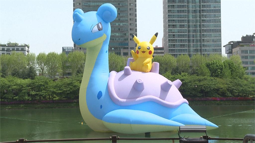 南韓「寶可夢小鎮」活動開跑　16公尺高「寶可夢氣球」遊湖