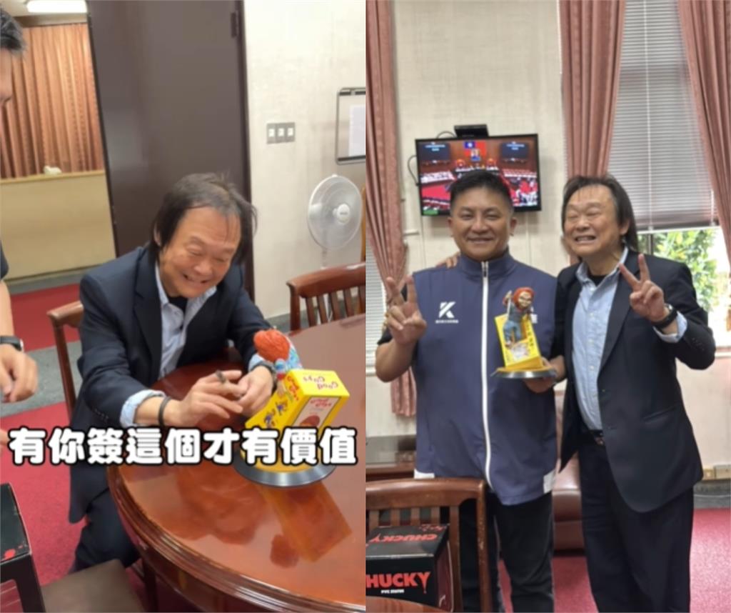 「拿1物」請王世堅簽名!吳宗憲「得逞」笑眯眯:我最喜歡、崇拜的前輩
