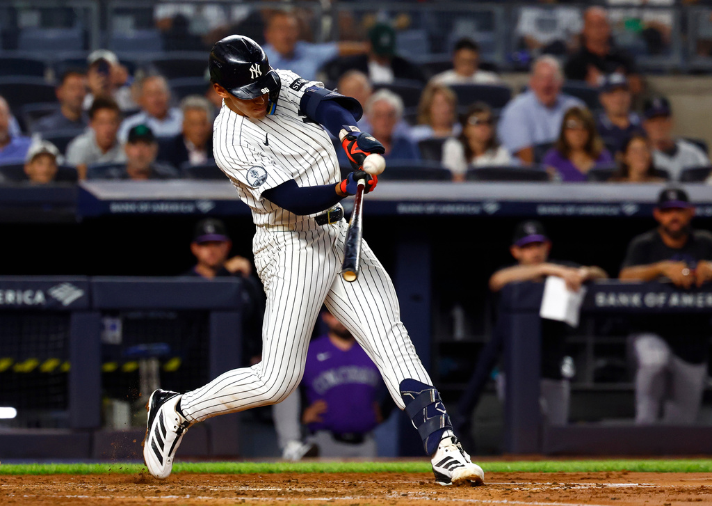 MLB(影)／洋基本季第一發滿貫砲出爐！菜鳥游擊手驚天一擊轟垮菅野智之