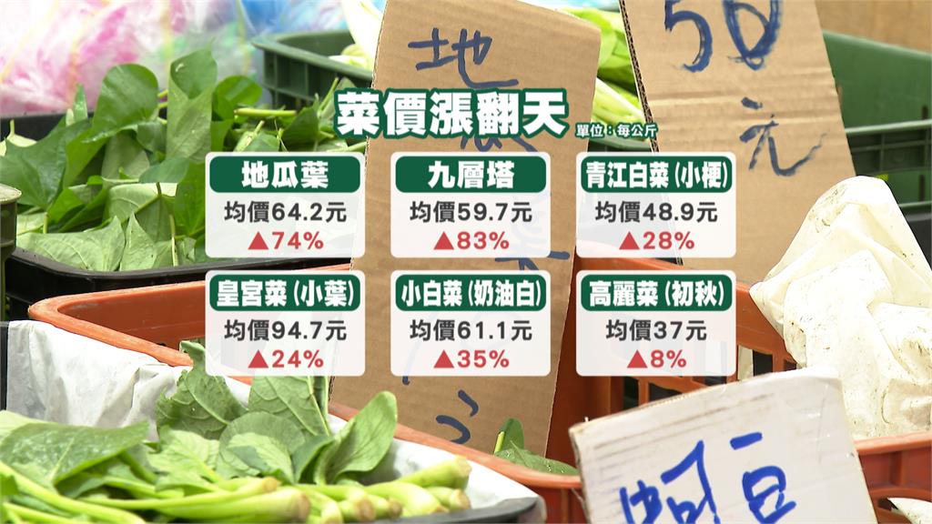 中南部蔬菜產區淹水慘兮兮 損失逾七成菜價漲翻天
