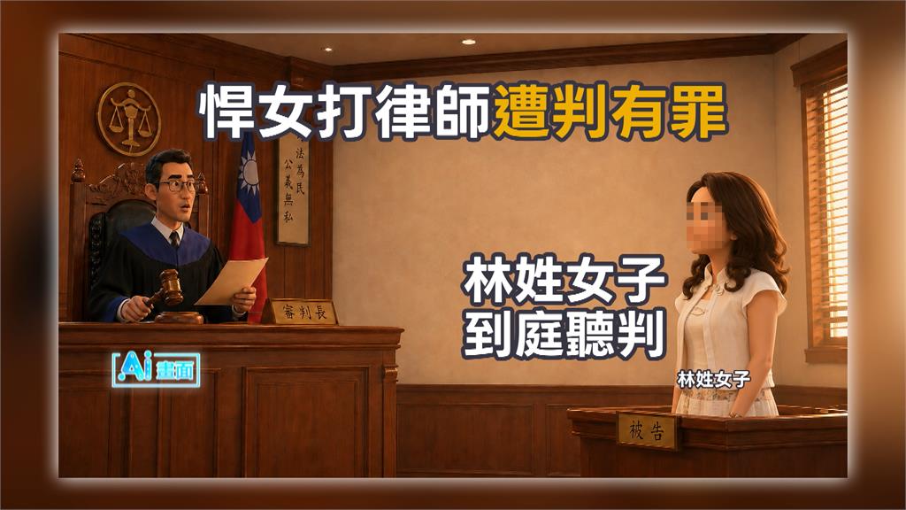 狠甩律師巴掌女子親自出庭聽判　５罪合計６年９月