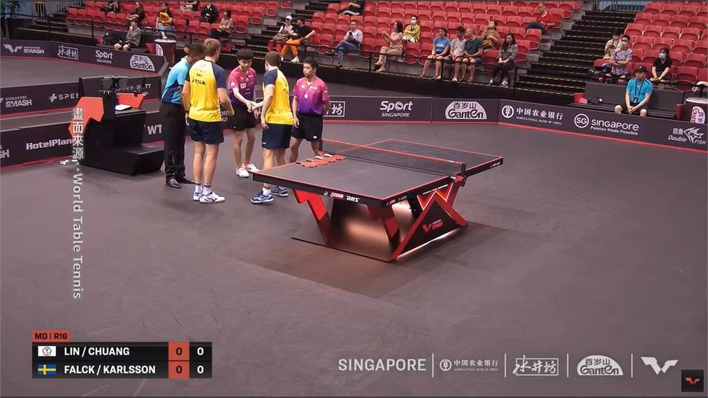 WTT新加坡大滿貫賽　林昀儒搭檔莊智淵闖進8強