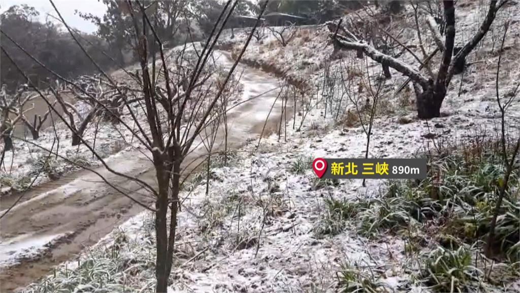 北台灣山區成夢幻雪國！　新北三峽、烏來罕見下雪