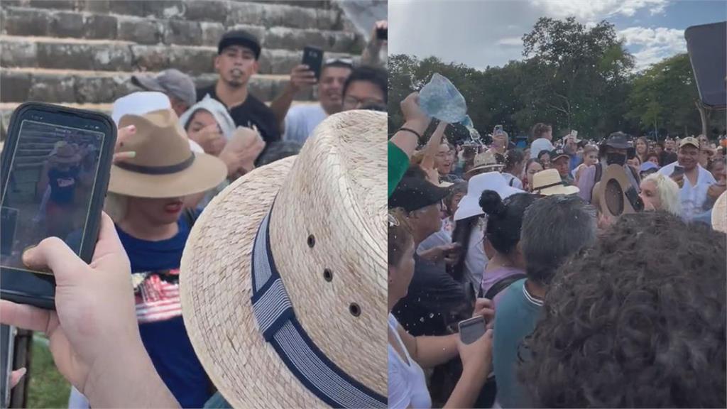 爬上瑪雅遺址跳舞被噓爆!上百人圍攻觀光客 潑水、扯髮喊:進監獄