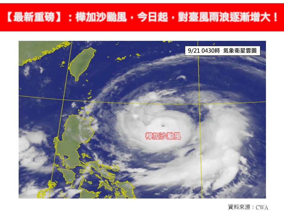 樺加沙「又強又大」將轉強颱！暴風圈膨脹「逼近台灣」劇烈雨彈連轟4天