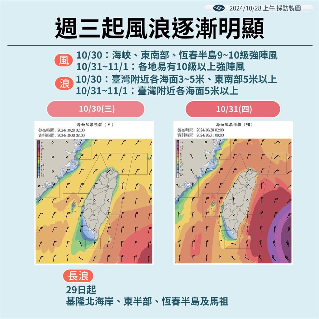 快新聞／康芮加速了！恐成57年來首個11月登陸颱　氣象署揭海陸警時間點