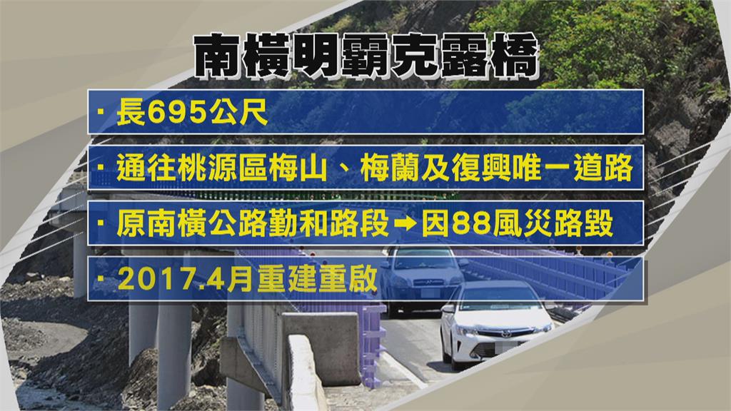 遭暴漲溪水吞噬 桃源「明霸克露橋」斷成兩截