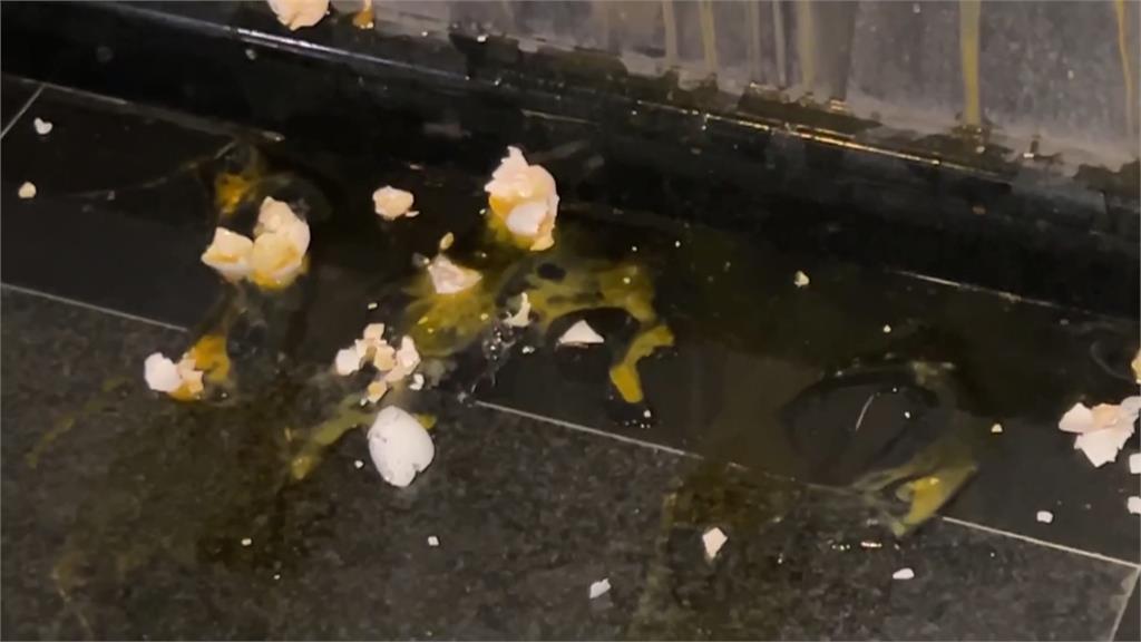 不滿保險理賠遭苛扣　撂人到保險公司砸雞蛋.噴漆被逮