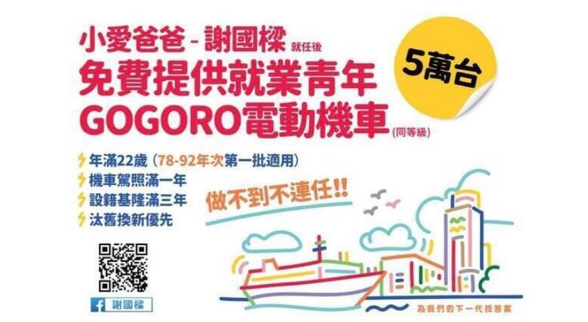 快新聞／說好的免費發5萬台電動機車？綠議員質疑謝國樑跳票「要求退選」