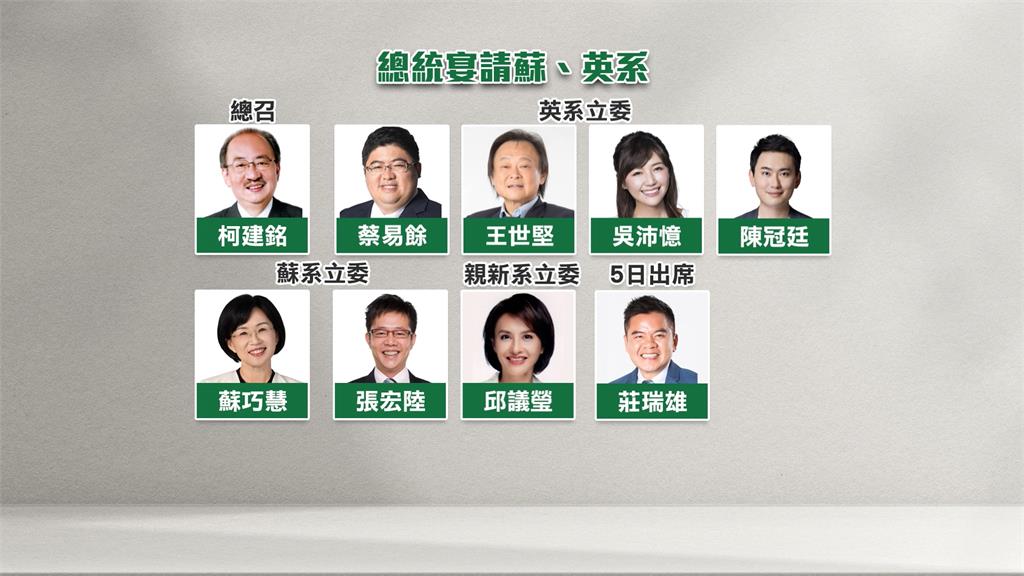 立院新會期！賴總統宴請綠委　蘇巧慧：與柯建銘互動融洽