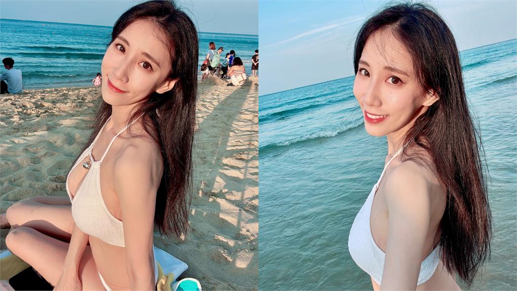 瑤瑤海邊辣穿比基尼！「胸前挖大空」超兇麻糬全看光…網嗨翻：流量密碼