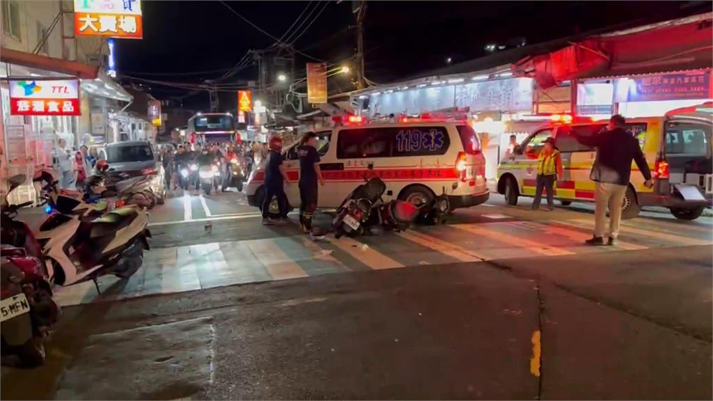 基隆汽車暴衝！　4車撞一團　5人輕重傷送醫