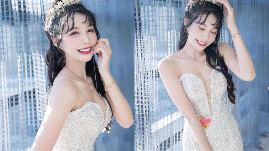 筠熹披白紗藏不住喜悅 深V禮服大秀「傲人曲線」辣暈網:全場最美!