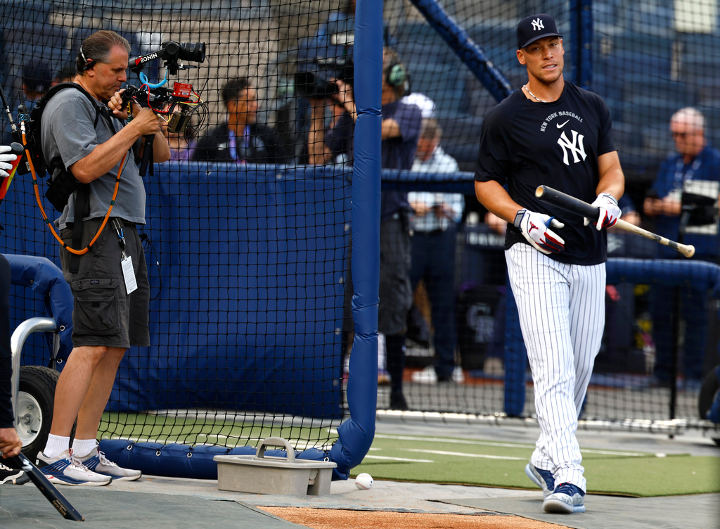 MLB(影)／法官從傷兵名單復出！打擊練習完後和妻子現身法拉盛看美網