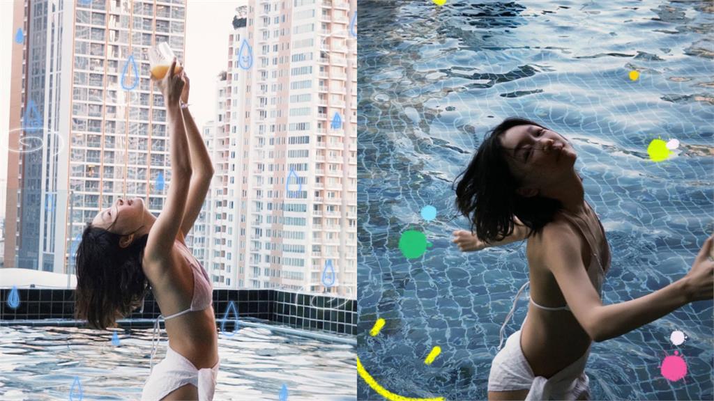 金馬影后周冬雨18張「泳裝戲水照」曝光!零修圖「骨感身材」震撼全網