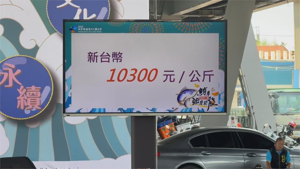 屏東第一鮪重達224.6公斤 拍賣總價230多萬元