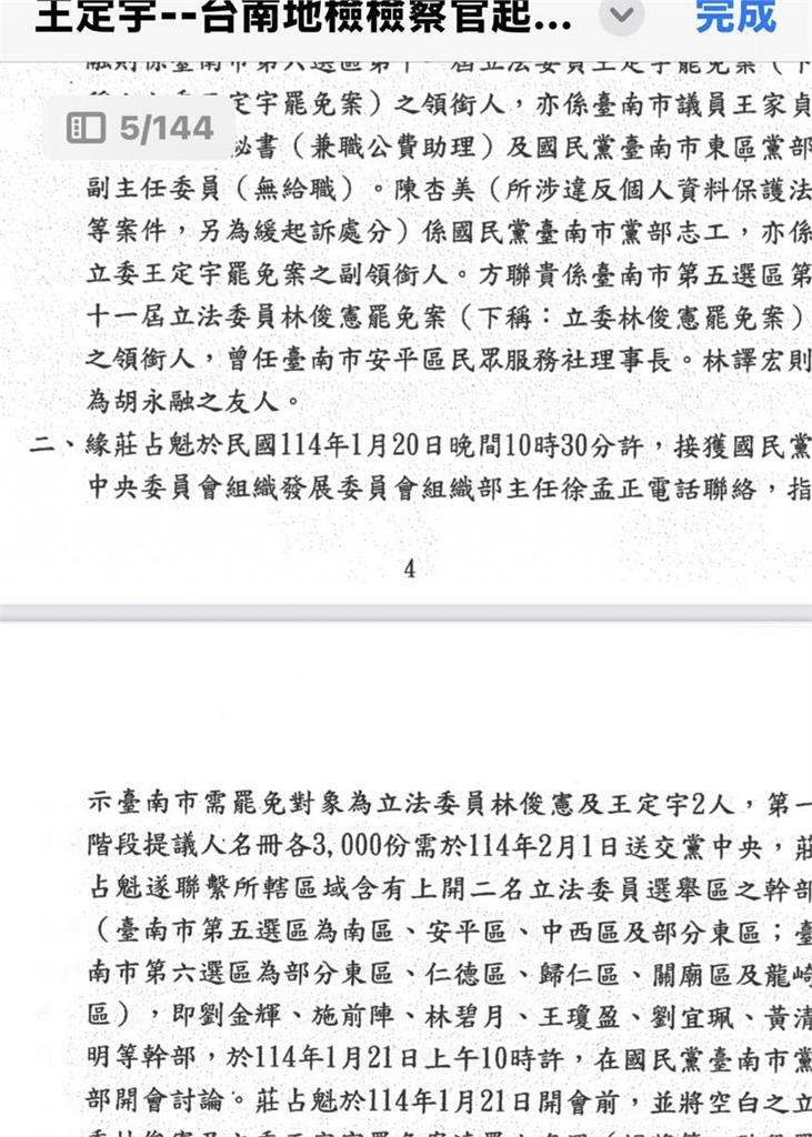 抄一份連署書3元!王定宇曝起訴書「15個O」怒嗆:朱立倫不道歉嗎?