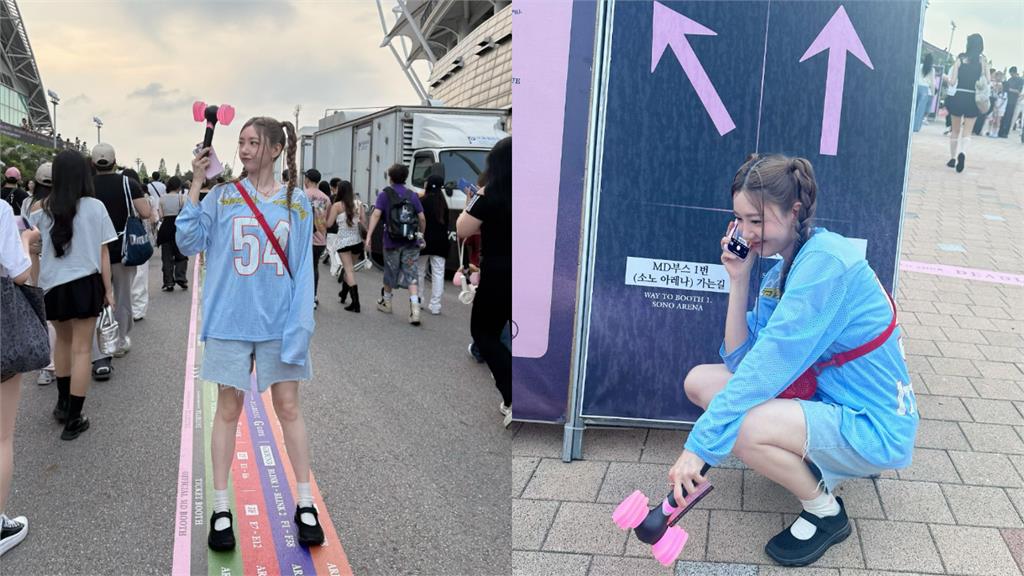 郭雪芙「盛裝朝聖BLACKPINK」風格大鬼轉!0偽裝四處狂拍…網驚:沒人認出?