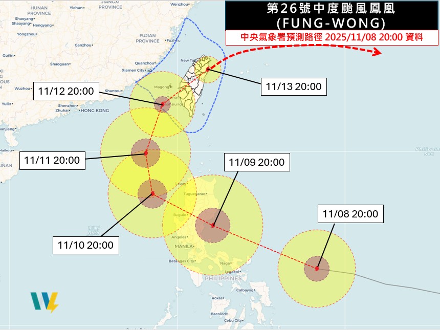 鳳凰大甩尾轉彎「襲台時間」恐延後！將升強颱「潛在登陸點曝」3地區先變天