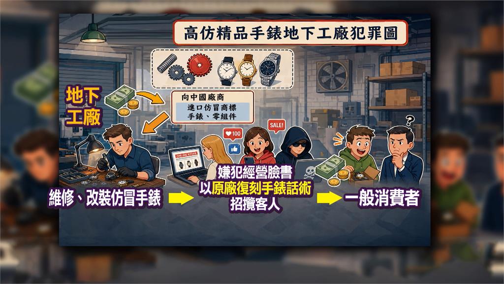 攏係假！高仿精品名錶集團從中國進口零件　勞力士、理查米爾幾可亂真