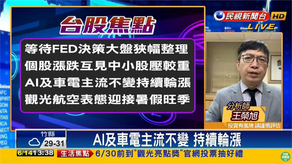 台股看民視／暑假旺季「航空雙雄」衝飛逾9%！專家建議電子股1操作