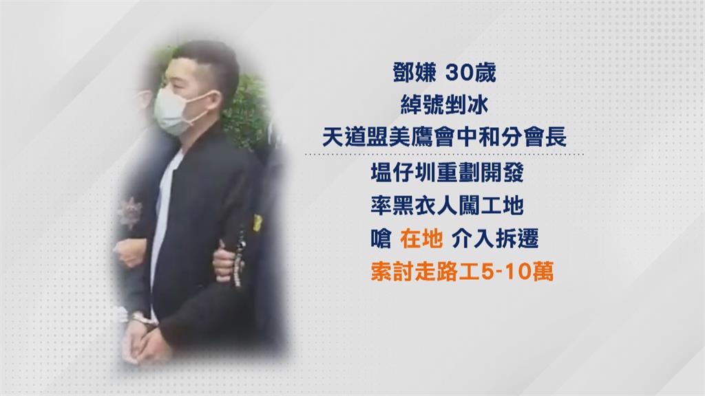 自稱天道盟美鷹會分會長 主嫌「剉冰」企圖介入塭仔圳拆遷工程