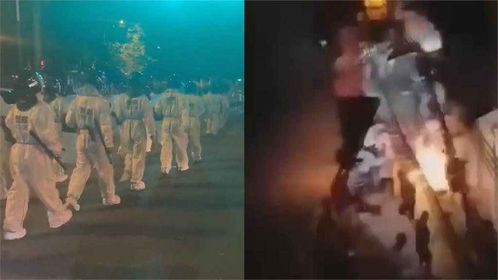 白紙革命效應！廣州人民丟玻璃瓶示威　武警竟丟催淚彈回擊