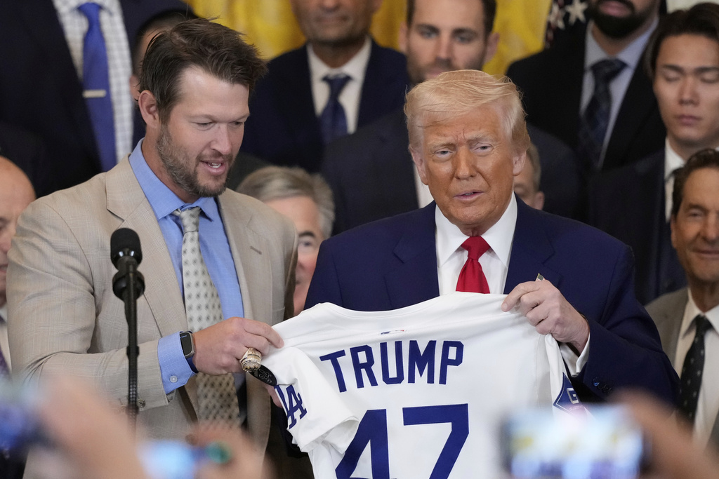 MLB(影)/冠軍道奇訪問白宮見總統川普 大谷翔平:這是莫大的榮幸