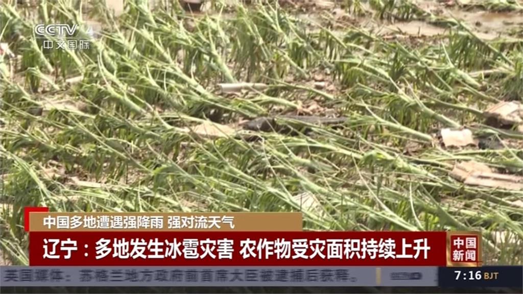 對流作用太旺盛! 中國各地下冰雹雨刮狂風