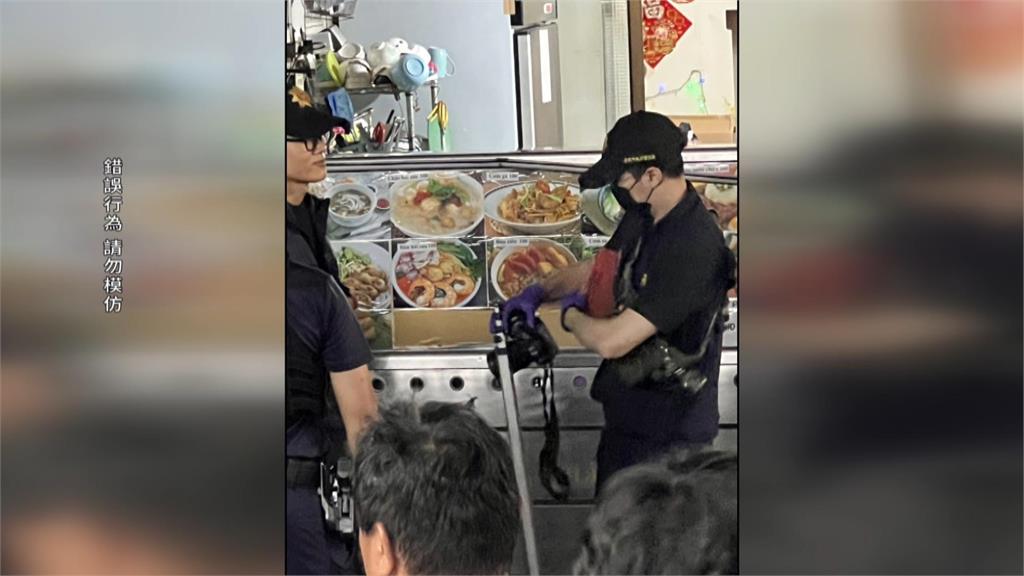 離奇糾紛!移工寄放武士刀被拒 竟狂砸小吃店玻璃門