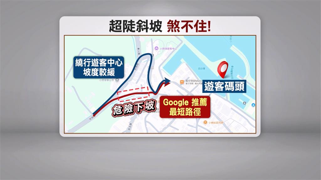 小琉球民族路陡坡「撞」況多! 電動腳踏車失控撞花圃